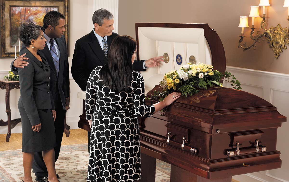 People with Casket